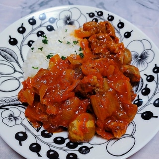 炊飯器で☆牛すじとマッシュルームのハッシュドビーフ